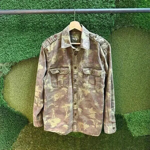 Vintage Eddie Bauer  Camouflage Button-up Shirt Medium